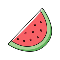 watermelon slice icon, watermelon slice vector illustration-simple illustration of watermelon slice, perfect for watermelon slice logos and icons