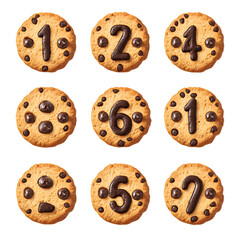 Vintage gold number buttons retro design elements