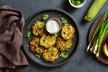 Vegetable vegetarian zucchini fritters