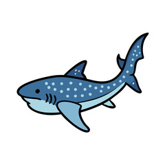 whale shark icon, whale shark vector illustration-simple illustration of whale shark, perfect for whale shark logos and icons