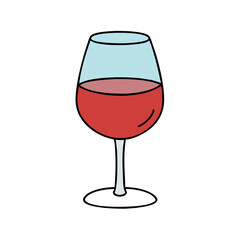 wine glass icon, wine glass vector illustration-simple illustration of wine glass, perfect for wine glass logos and icons
