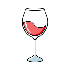 wine glass icon, wine glass vector illustration-simple illustration of wine glass, perfect for wine glass logos and icons