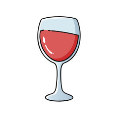 wine glass icon, wine glass vector illustration-simple illustration of wine glass, perfect for wine glass logos and icons
