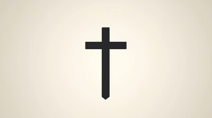 Simple Black Christian Cross Religious Symbol Minimalist Design Elegant Holy Faith Spiritual Hope God Jesus Christianity Religious Icon Graphic Image Vector Illustration Isolated Background peace     