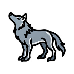 wolf icon, wolf vector illustration-simple illustration of wolf, perfect for wolf logos and icons