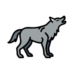 wolf icon, wolf vector illustration-simple illustration of wolf, perfect for wolf logos and icons