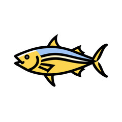 yellowfin tuna icon, yellowfin tuna vector illustration-simple illustration of yellowfin tuna, perfect for yellowfin tuna logos and icons