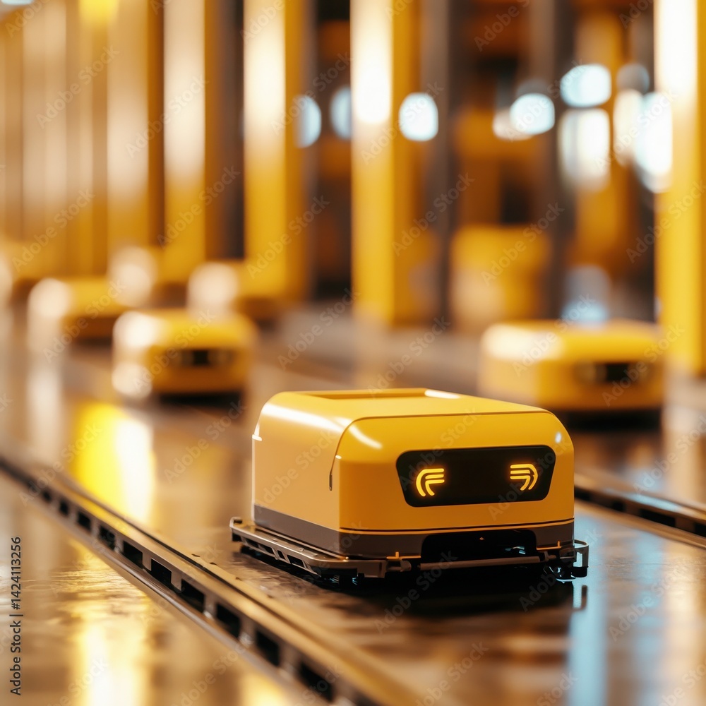 Poster autonomous warehouse robots revolutionizing e-commerce operations modern fulfillment center robotics
