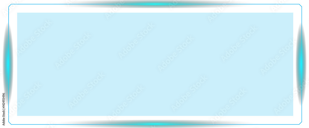 Poster a frame in a delicate blue color with subtle design touches. the frame has a modern and simple aesth
