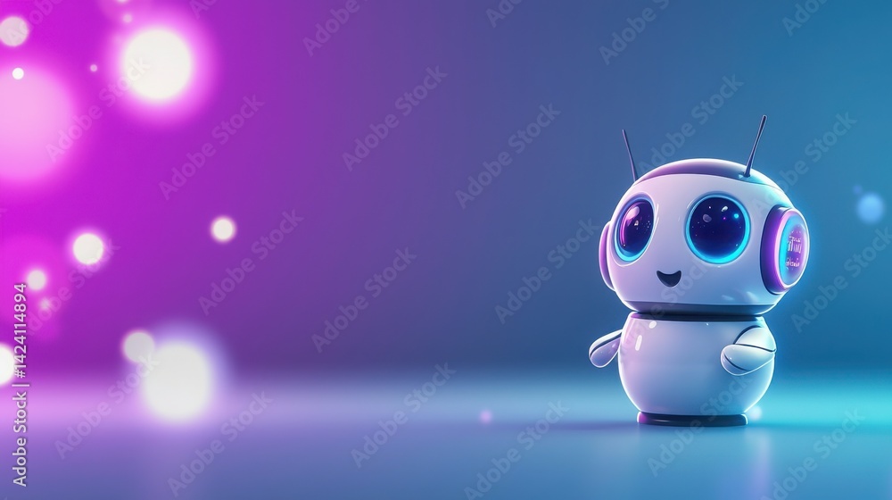 Poster engaging ai-optimized chatbot technology for e-commerce growth in a virtual environment with a frien