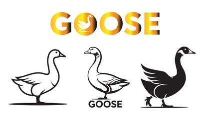 Clean and minimal goose icon in vector format. Ideal for branding, nature illustrations, stickers, and more fully ready to download.