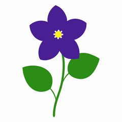 blue flower isolated on white