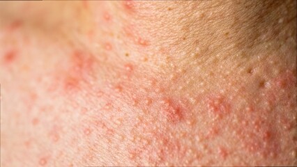 Fototapeta premium Close-up of Skin with Allergic Reaction and Itching Symptoms