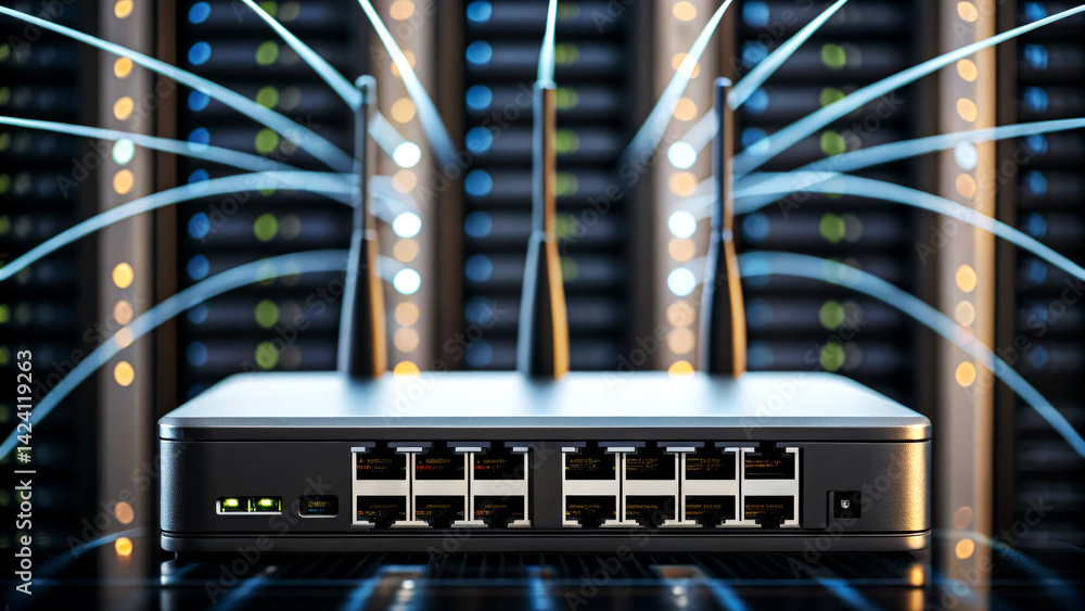 Poster seamless data transfer solutions in the cloud advanced networking equipment server room environment 