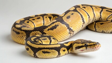 Obraz premium Banana Ball Python on studio background 