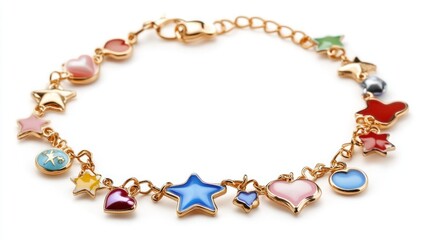 Obraz premium Colorful charm bracelet with enamel accents