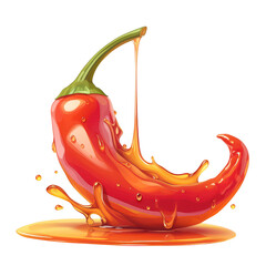 Chili oil splash action food photo creative environment close-up view flavor concept
