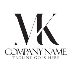 Initial MK or KM creative, modern, and elegant vector logo design templates for a luxury business