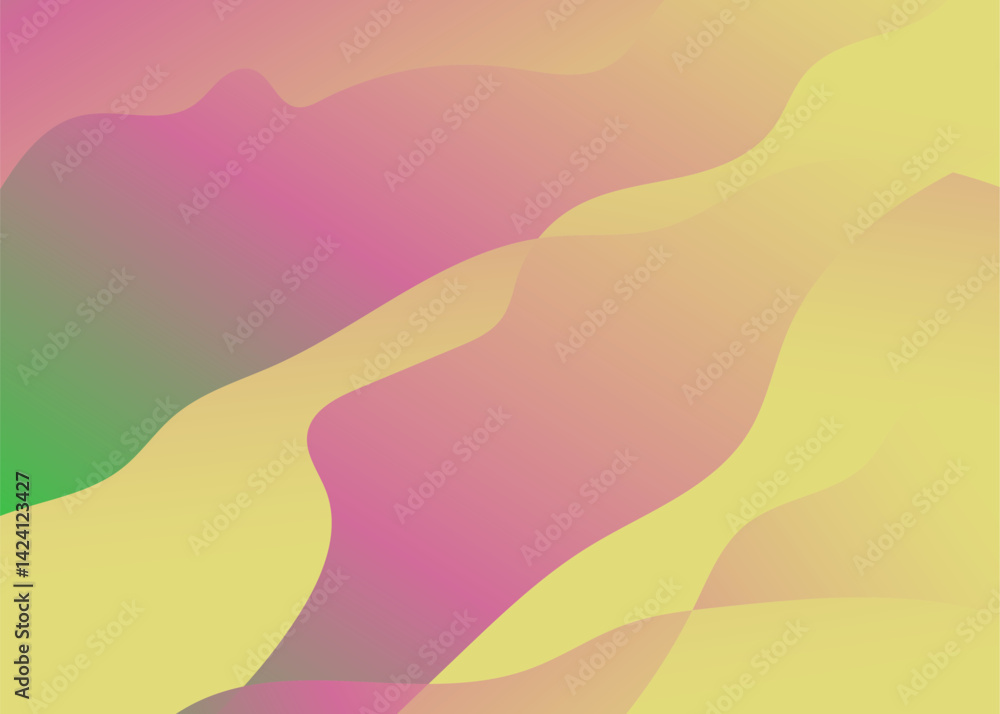 Poster solid background and pattern image abstract digital artwork that consists of solid colors and waves.
