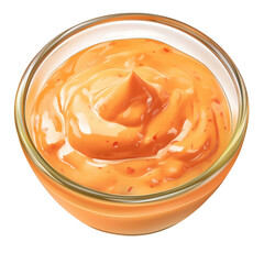Delicious paprika aioli sauce culinary kitchen food photography isolated creative viewpoint