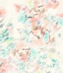 Beautiful design background. Hand-made exclusive graphics. With colored pencils and watercolor paints. Blurred abstract spots, outlines of colors, shadows, splash of paint. Strokes and lines. 