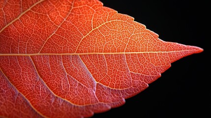 Obraz premium Close-up of autumn leaf veins