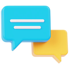 Business Speech Bubble 3D Icon Illustration