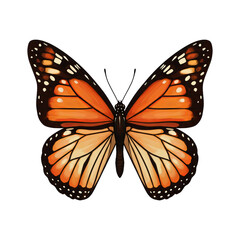 Fototapeta premium artistic representation of a monarch butterfly, focusing on its beautifully stylized wings