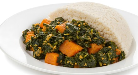 Kenyan Ugali with Sukuma Wiki