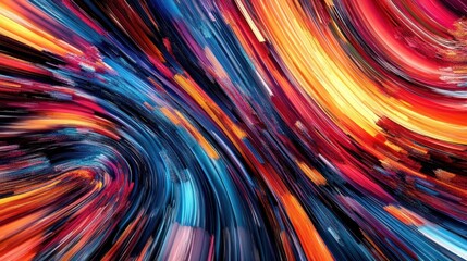 a surreal abstract artwork with melting forms and vibrant colors