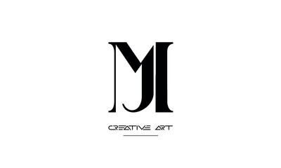 MJ, J,M ,M , J abstract letters logo monogram