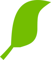 Simple green leaf vector. Ideal for eco-friendly branding, organic product labels, and nature-themed designs.