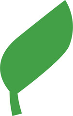 Simple green leaf vector. Ideal for eco-friendly branding, organic product labels, and nature-themed designs.