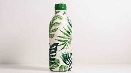Tropical-themed reusable water bottle