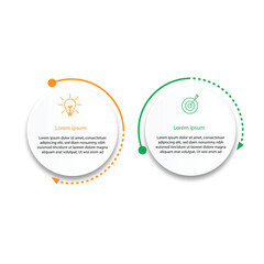 infographics options banner vector illustration whit  2 option or steps.