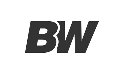 BW Techno Editable Font Logo For Corporate Branding. Bold, Futuristic Design With Unique Typographic Ideas. Minimal Custom Type And Dynamic Letter