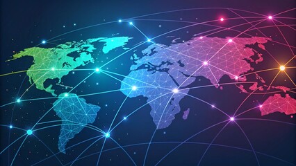 Abstract global network background