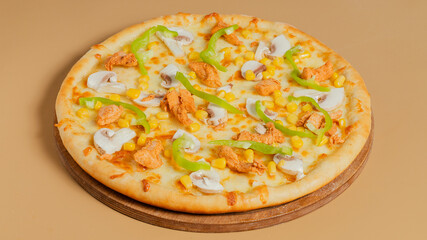 Delicious pizza isolated