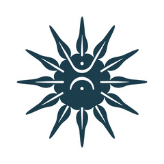 Obraz premium Ek Noor – Radiating sunburst (symbolizing divine light)