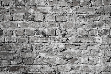 gray background, photo texture of old brick wall