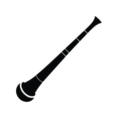 Didgeridoo Instrument Black Icon Isolated Vector Illustration