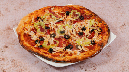 Delicious pizza isolated