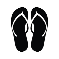 Flip Flop Fantasy Black Icon Isolated Vector Illustration