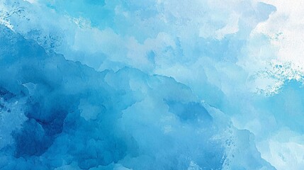 Obraz premium Light Blue Abstract Watercolor Background with Soft Cloud Effects
