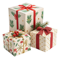 Christmas gift boxes png holiday presents png festive gifts png transparent background image