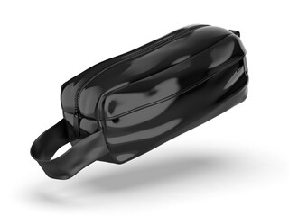 Blank make up kit bag or cosmetic bag waterproof travel toiletry organizer bag 3d illustration template.