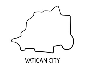 Obraz premium Black and white line drawing of Vatican City