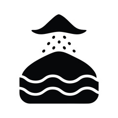 Salty Air Black Icon Isolated Vector Illustration