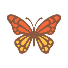 Butterfly illustration, clipart, isolated on white background