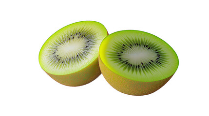 Fototapeta premium Kiwi fruit isolated on white background. TRANSAPRENT.
